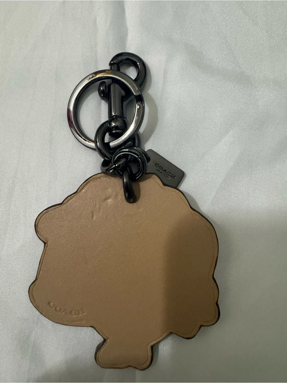 Coach Floral Leather Keyring & Bag Charm in Beechwood, Pink and Green